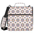 thumbnail image 1 of FORMRS Zipper Binder with Shoulder Strap 2-inch Ring 500 Sheet Capacity File Bag, Blue Abstract Pattern, 1 of 5