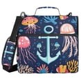 thumbnail image 1 of FORMRS Zipper Binder with Shoulder Strap 2-inch Ring 500 Sheet Capacity File Bag, Blue Anchor, 1 of 5