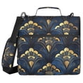 thumbnail image 1 of FORMRS Zipper Binder with Shoulder Strap 2-inch Ring 500 Sheet Capacity File Bag, Blue Art Pattern, 1 of 5