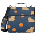 thumbnail image 1 of FORMRS Zipper Binder with Shoulder Strap 2-inch Ring 500 Sheet Capacity File Bag, Blue Capybaras, 1 of 5