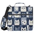 thumbnail image 1 of FORMRS Zipper Binder with Shoulder Strap 1.5-inch Ring 500 Sheet Capacity File Bag, Blue Cats and Hearts, 1 of 5