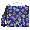thumbnail image 1 of FORMRS Zipper Binder with Shoulder Strap 1.5-inch Ring 500 Sheet Capacity File Bag, Blue Colorful Candies, 1 of 5