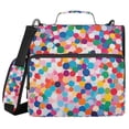 thumbnail image 1 of FORMRS Zipper Binder with Shoulder Strap 2-inch Ring 500 Sheet Capacity File Bag, Blue Colorful Circles, 1 of 5
