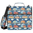 thumbnail image 1 of FORMRS Zipper Binder with Shoulder Strap 2-inch Ring 500 Sheet Capacity File Bag, Blue Cute Train Pattern, 1 of 5
