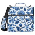thumbnail image 1 of FORMRS Zipper Binder with Shoulder Strap 2-inch Ring 500 Sheet Capacity File Bag, Blue Floral Pattern, 1 of 5