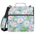 thumbnail image 1 of FORMRS Zipper Binder with Shoulder Strap 2-inch Ring 500 Sheet Capacity File Bag, Blue Floral, 1 of 5