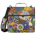 thumbnail image 1 of FORMRS Zipper Binder with Shoulder Strap 2-inch Ring 500 Sheet Capacity File Bag, Blue Floral, 1 of 5