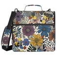 thumbnail image 1 of FORMRS Zipper Binder with Shoulder Strap 2-inch Ring 500 Sheet Capacity File Bag, Blue Flowers, 1 of 5