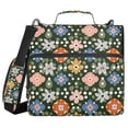 thumbnail image 1 of FORMRS Zipper Binder with Shoulder Strap 2-inch Ring 500 Sheet Capacity File Bag, Blue Geometric Flowers, 1 of 5