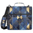 thumbnail image 1 of FORMRS Zipper Binder with Shoulder Strap 2-inch Ring 500 Sheet Capacity File Bag, Blue Geometric Pattern, 1 of 5