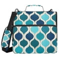 thumbnail image 1 of FORMRS Zipper Binder with Shoulder Strap 2-inch Ring 500 Sheet Capacity File Bag, Blue Geometric Pattern, 1 of 5