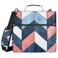 thumbnail image 1 of FORMRS Zipper Binder with Shoulder Strap 2-inch Ring 500 Sheet Capacity File Bag, Blue Geometric, 1 of 5