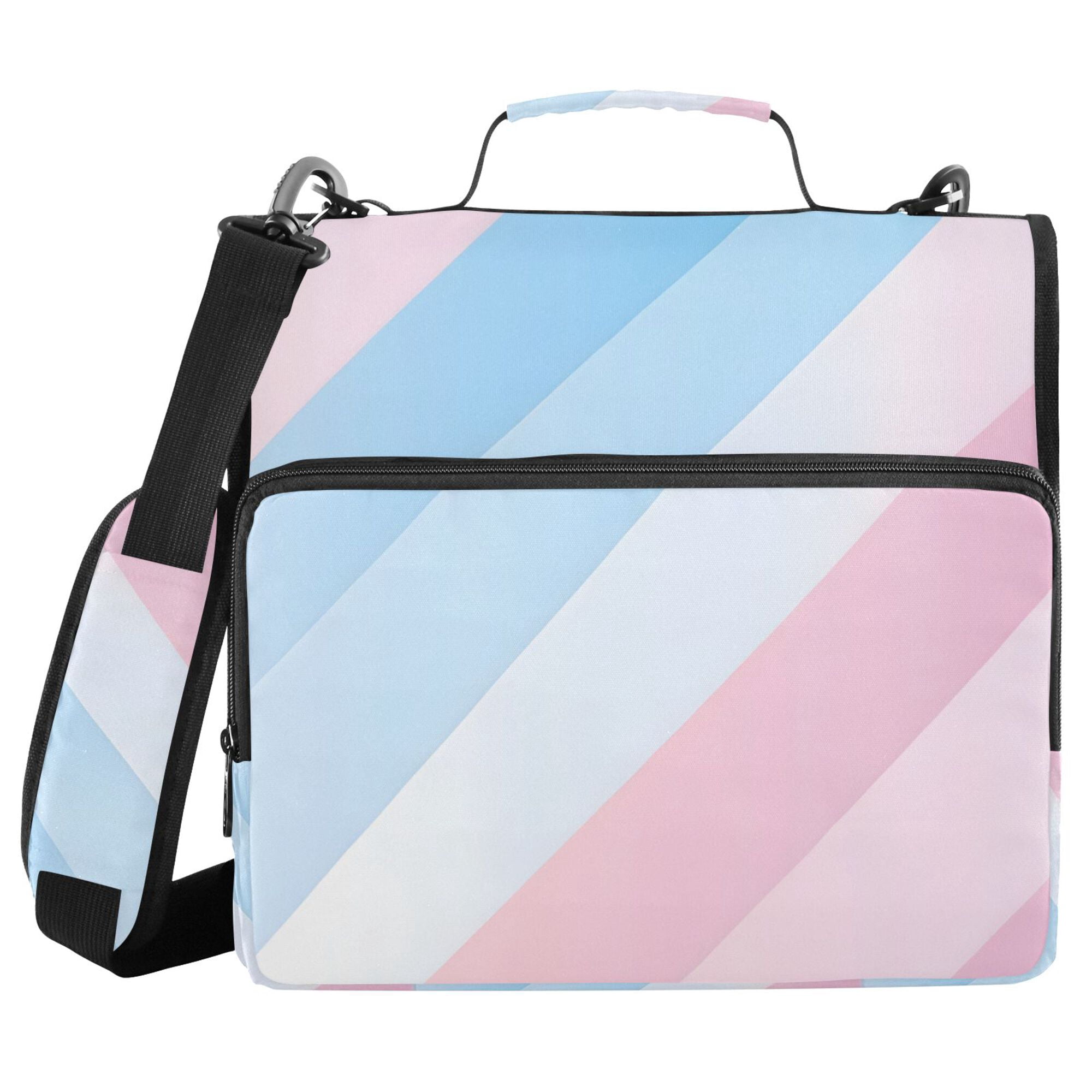 FORMRS Zipper Binder with Shoulder Strap 2-inch Ring 500 Sheet Capacity File Bag, Blue Gradient