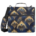 thumbnail image 1 of FORMRS Zipper Binder with Shoulder Strap 2-inch Ring 500 Sheet Capacity File Bag, Blue Peacock Feathers Pattern, 1 of 5