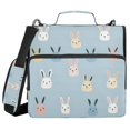 thumbnail image 1 of FORMRS Zipper Binder with Shoulder Strap 2-inch Ring 500 Sheet Capacity File Bag, Blue Rabbits, 1 of 5