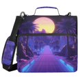 thumbnail image 1 of FORMRS Zipper Binder with Shoulder Strap 2-inch Ring 500 Sheet Capacity File Bag, Blue Road, 1 of 5