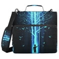 thumbnail image 1 of FORMRS Zipper Binder with Shoulder Strap 2-inch Ring 500 Sheet Capacity File Bag, Blue Tree, 1 of 5