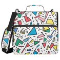 thumbnail image 1 of FORMRS Zipper Binder with Shoulder Strap 2-inch Ring 500 Sheet Capacity File Bag, Blue Triangles, 1 of 5