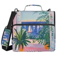 thumbnail image 1 of FORMRS Zipper Binder with Shoulder Strap 2-inch Ring 500 Sheet Capacity File Bag, Boat Seaside, 1 of 5