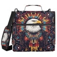 thumbnail image 1 of FORMRS Zipper Binder with Shoulder Strap 2-inch Ring 500 Sheet Capacity File Bag, Brown Abstract Eagle, 1 of 5