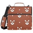 thumbnail image 1 of FORMRS Zipper Binder with Shoulder Strap 2-inch Ring 500 Sheet Capacity File Bag, Brown Dog Pattern, 1 of 5
