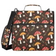 thumbnail image 1 of FORMRS Zipper Binder with Shoulder Strap 2-inch Ring 500 Sheet Capacity File Bag, Brown Mushroom Pattern, 1 of 5