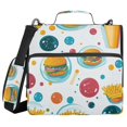 thumbnail image 1 of FORMRS Zipper Binder with Shoulder Strap 2-inch Ring 500 Sheet Capacity File Bag, Bubbles Hamburger, 1 of 5