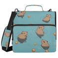 thumbnail image 1 of FORMRS Zipper Binder with Shoulder Strap 2-inch Ring 500 Sheet Capacity File Bag, Cartoon Capybaras, 1 of 5