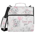 thumbnail image 1 of FORMRS Zipper Binder with Shoulder Strap 2-inch Ring 500 Sheet Capacity File Bag, Cartoon Elephant, 1 of 5