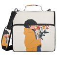 thumbnail image 1 of FORMRS Zipper Binder with Shoulder Strap 2-inch Ring 500 Sheet Capacity File Bag, Cartoon Flowers, 1 of 5