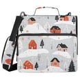 thumbnail image 1 of FORMRS Zipper Binder with Shoulder Strap 2-inch Ring 500 Sheet Capacity File Bag, Cartoon Red Houses, 1 of 5