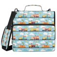 thumbnail image 1 of FORMRS Zipper Binder with Shoulder Strap 2-inch Ring 500 Sheet Capacity File Bag, Cartoon Train Pattern, 1 of 5