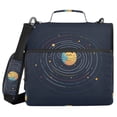 thumbnail image 1 of FORMRS Zipper Binder with Shoulder Strap 2-inch Ring 500 Sheet Capacity File Bag, Cat Planet, 1 of 5