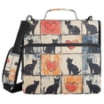 thumbnail image 1 of FORMRS Zipper Binder with Shoulder Strap 2-inch Ring 500 Sheet Capacity File Bag, Cats and Hearts, 1 of 5