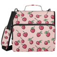 thumbnail image 1 of FORMRS Zipper Binder with Shoulder Strap 2-inch Ring 500 Sheet Capacity File Bag, Cherries Pattern, 1 of 5