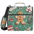 thumbnail image 1 of FORMRS Zipper Binder with Shoulder Strap 2-inch Ring 500 Sheet Capacity File Bag, Christmas Gingerbread, 1 of 5