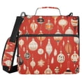 thumbnail image 1 of FORMRS Zipper Binder with Shoulder Strap 2-inch Ring 500 Sheet Capacity File Bag, Christmas Ornaments Pattern, 1 of 5