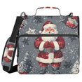 thumbnail image 1 of FORMRS Zipper Binder with Shoulder Strap 2-inch Ring 500 Sheet Capacity File Bag, Christmas Santa, 1 of 5