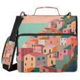 thumbnail image 1 of FORMRS Zipper Binder with Shoulder Strap 2-inch Ring 500 Sheet Capacity File Bag, Cityscape Painting, 1 of 5