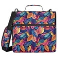 thumbnail image 1 of FORMRS Zipper Binder with Shoulder Strap 2-inch Ring 500 Sheet Capacity File Bag, Colorful Art Leaves Pattern, 1 of 5