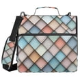 thumbnail image 1 of FORMRS Zipper Binder with Shoulder Strap 2-inch Ring 500 Sheet Capacity File Bag, Colorful Art Pattern, 1 of 5