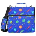 thumbnail image 1 of FORMRS Zipper Binder with Shoulder Strap 2-inch Ring 500 Sheet Capacity File Bag, Colorful Cartoon Planets, 1 of 5