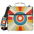 thumbnail image 1 of FORMRS Zipper Binder with Shoulder Strap 2-inch Ring 500 Sheet Capacity File Bag, Colorful Circles, 1 of 5