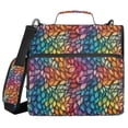 thumbnail image 1 of FORMRS Zipper Binder with Shoulder Strap 2-inch Ring 500 Sheet Capacity File Bag, Colorful Dragon Scales Pattern, 1 of 5