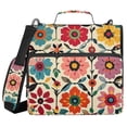 thumbnail image 1 of FORMRS Zipper Binder with Shoulder Strap 2-inch Ring 500 Sheet Capacity File Bag, Colorful Flowers, 1 of 5