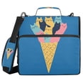 thumbnail image 1 of FORMRS Zipper Binder with Shoulder Strap 2-inch Ring 500 Sheet Capacity File Bag, Colorful Ice Cream Cat, 1 of 5
