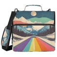 thumbnail image 1 of FORMRS Zipper Binder with Shoulder Strap 2-inch Ring 500 Sheet Capacity File Bag, Colorful Road at Night, 1 of 5