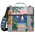 thumbnail image 1 of FORMRS Zipper Binder with Shoulder Strap 1.5-inch Ring 500 Sheet Capacity File Bag, Colorful Seaside, 1 of 5