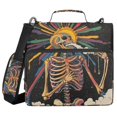 thumbnail image 1 of FORMRS Zipper Binder with Shoulder Strap 2-inch Ring 500 Sheet Capacity File Bag, Colorful Skeleton Sun, 1 of 5