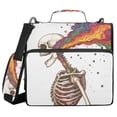 thumbnail image 1 of FORMRS Zipper Binder with Shoulder Strap 2-inch Ring 500 Sheet Capacity File Bag, Colorful Skeleton, 1 of 5